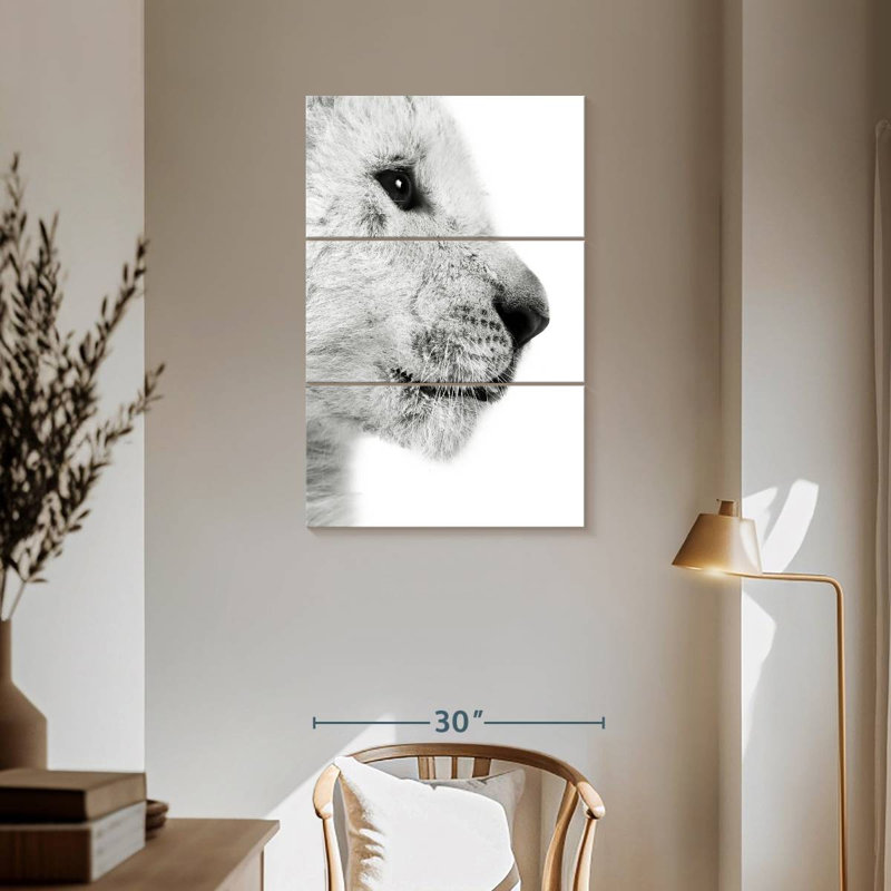 Brampt Lion Cub Profile, 57" H x 36" W