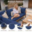 Coussins d'extérieur Braun 22 x 24 x 5 pour chaises de patio, coussins d'assise et de dossier intérieurs/extérieurs, coussins seulement-1528910194-1528910197-1534888077