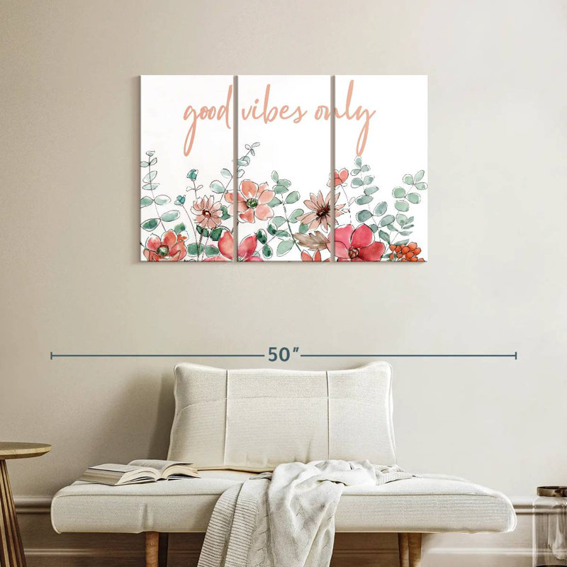 Tergel Spring Floral Good Vibes, 24" H x 38" W