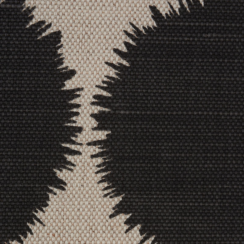 Schumacher x Studio Bon Fuzz Fabric, Black/Natural