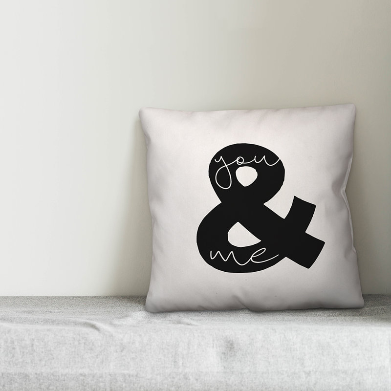  Coussin You and Me, H 16 po x l 16 po