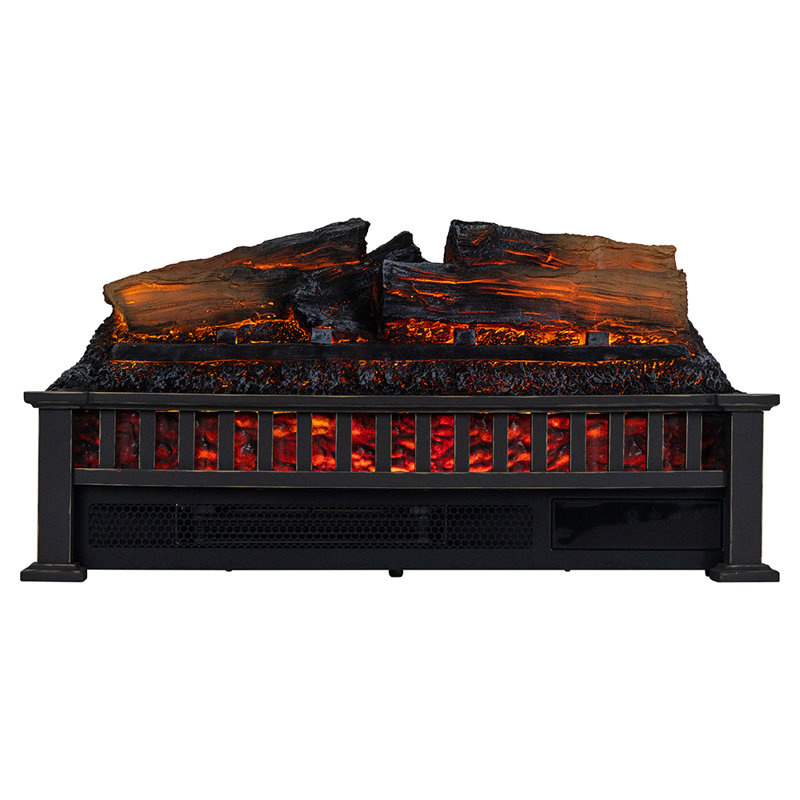 Country Living Infrared Electric Log Set Heater - Faux Logs Insert with Flickering Flames