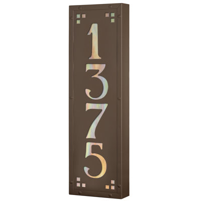 Plaque d'adresse murale personnalisable 12 V pour 4 numéros