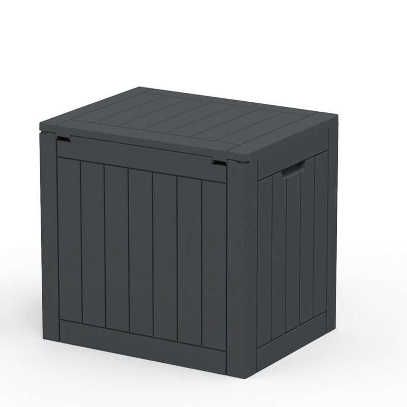 Boîte de rangement extérieure en résine imperméable et verrouillable 30 gallons