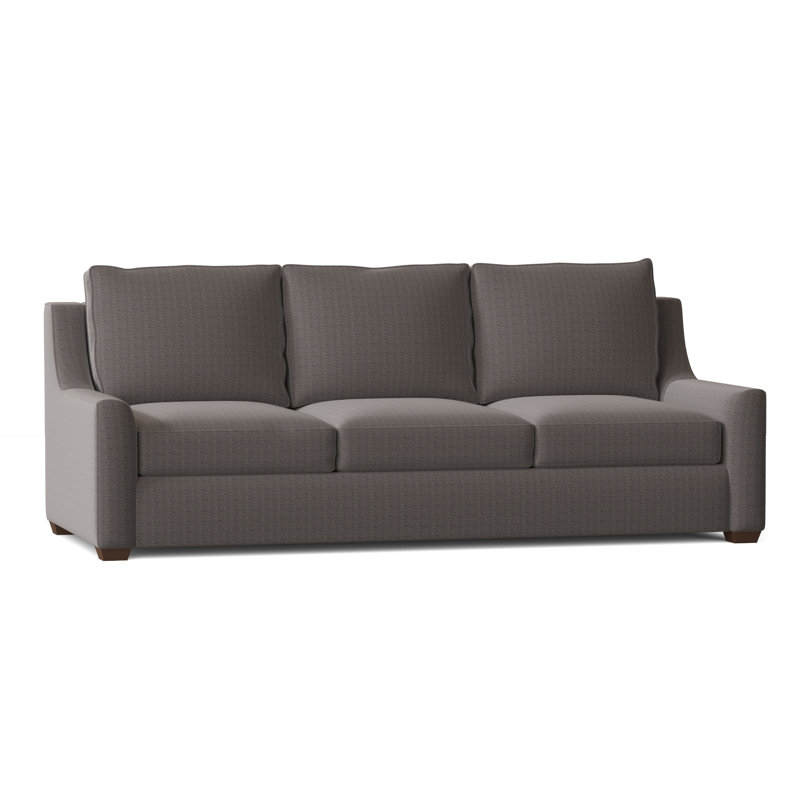 Canapé rembourré 80 po Gemi, Lin texturé gris anthracite Zuma