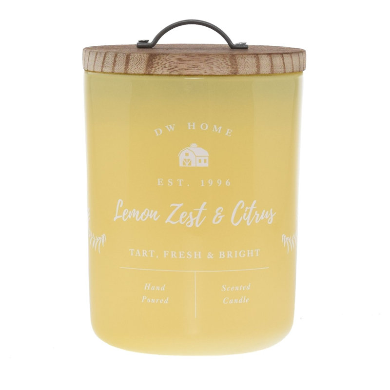 Bougie parfumée citron zeste et agrumes, Pot 15 oz.