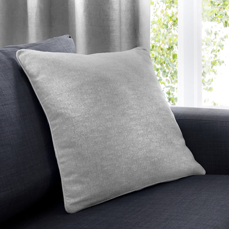 Square Throw Pillow Cover, Silver
