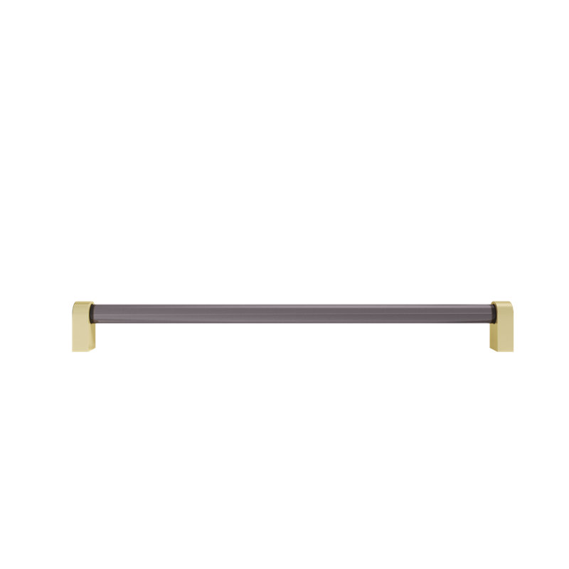 Clarity Acrylic Appliance Pull, Satin Brass/Smoke, 18"