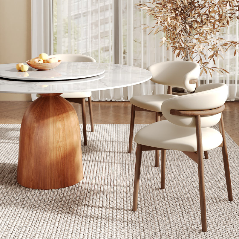 Ensemble de table de salle à manger moderne 7 pièces pour 6 personnes, H 29,52 po x L 53,15 po x l 53,15 po, Blanc