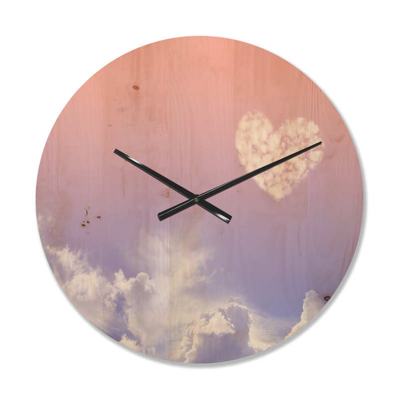 Love Is in the Air - Horloge murale moderne en bois, Petit