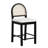 Boucle Upholstered Bar Stool with Woven Rattan Backrest-369930017-371209455-371209453