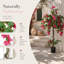 Artificial Bougainvillea Tree in Pot, Faux Flowering Plant Indoor Outdoor-1293101062