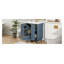 Meuble-lavabo 24 po bleu gris avec lavabo en céramique et armoire en bois massif