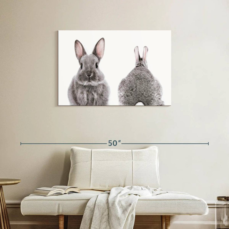 Brampt Rabbit Front And Back Portrait, 24" H x 36" W