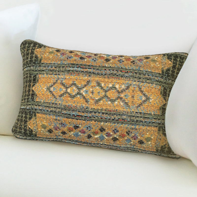 Green Tribal Stripe Indoor/Outdoor Decorative Pillow