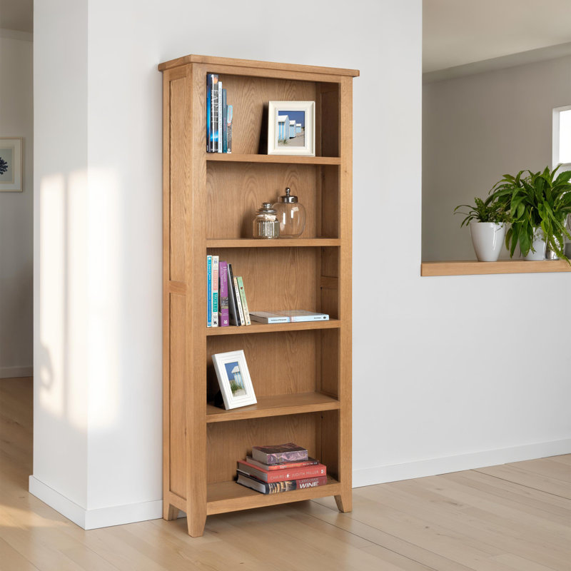 Nutmeg 190cm H x 80cm W Solid Wood Standard Bookcase