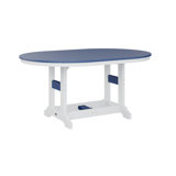 Berlin Gardens Garden Classic Regular Top With White Base 64″ Oblong Table
