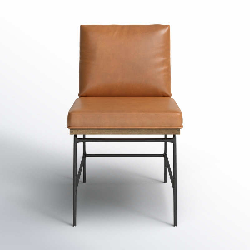 Crete Polyester Blend Upholstered Side Chair, Sierra Butterscotch/Amber Oak