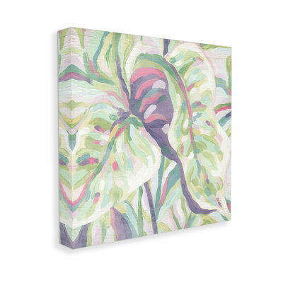 "Pastel Drooping Leaves", art mural sur toile par June Erica Vess