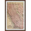 Carte de la Californie - reproduction de cadre photo sur papier-428110068
