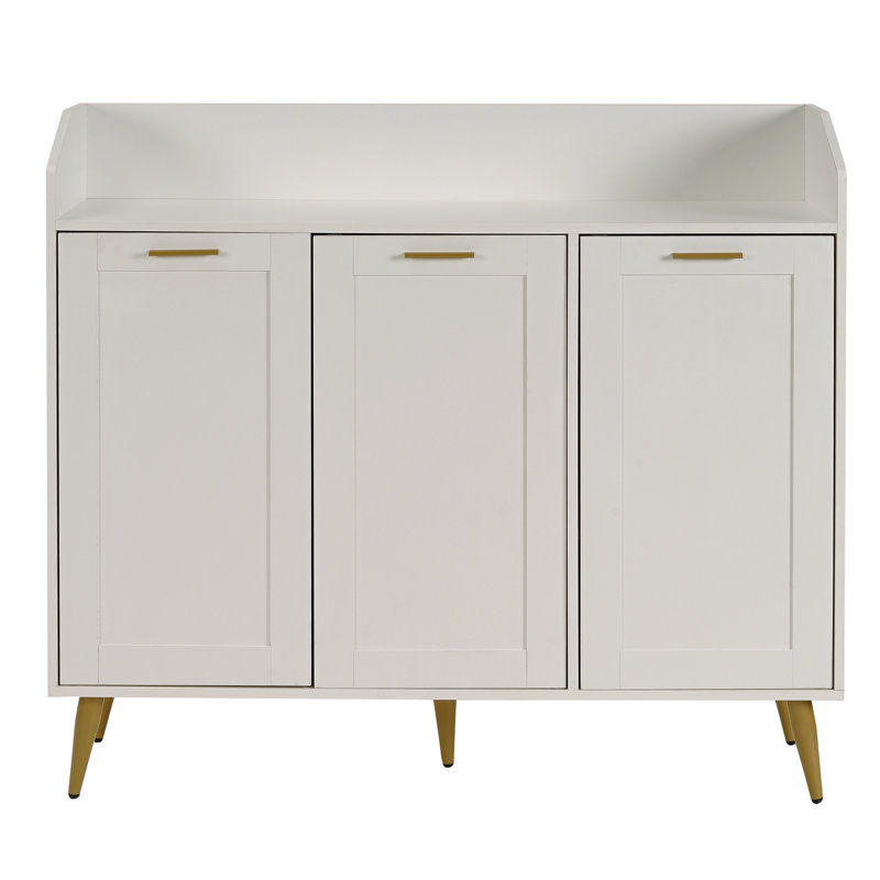 Minimalist Sideboard Buffer Cabinet With Storage, Credenza Storage Cabinet With Doors, Accent Kitchen Storage Cabinet With Adjustable Shelves For Living Room Dining Room Kitchen