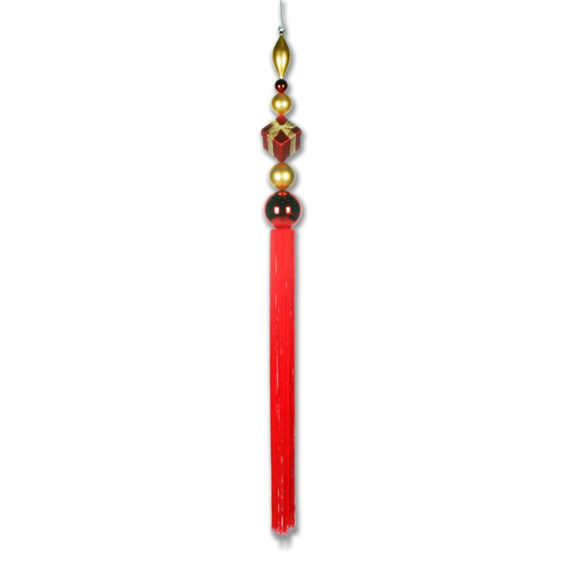 ornement Finial, Rouge / doré