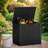 40 Gallons Lockable Resin Outdoor Deck Box And Patio Furniture Side Table-110983050