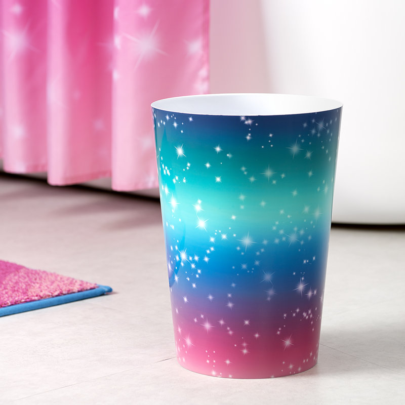 Tie-Dye Sky Multicolor Plastic Kids' Wastebasket