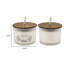Ensemble de 2 bougies en cire de soja parfumées Chris Earl Grey, verre, ivoire 9 pouces