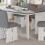Ensemble de table de salle à manger moderne 7 pièces avec 6 chaises rembourrées, bois massif durable et conception peu encombrante pour des repas confortables et élégants, ensemble de table de salle à manger