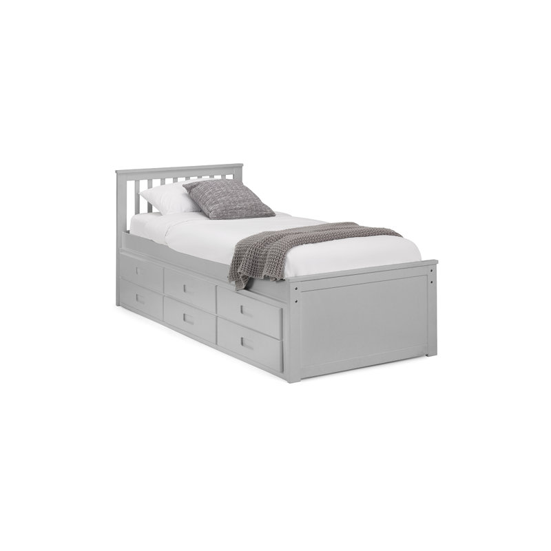 Candor Single (3') Drawers Bed, Light Grey