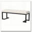 Banc rembourré capitonné Mira Vanilla Boucle