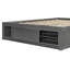 Structure de lit plateforme grand avec 4 tiroirs de rangement et casier de rangement au pied de lit-602956231