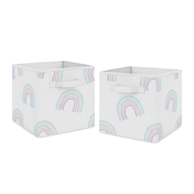 Rainbow Fabric Storage Bin (Set Of 2) By Sweet Jojo Designs