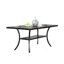 Ensemble de salle à manger moderne classique en bois naturel avec plateau rectangulaire en bois et chaises de chevet 6X