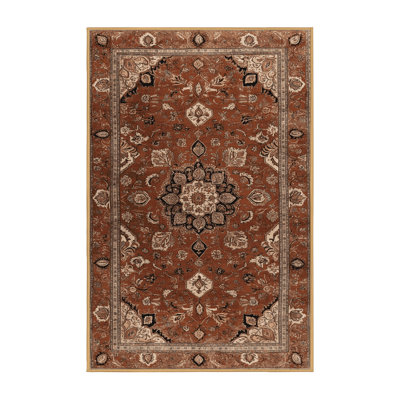 Machine Washable Persian Brown Area Rug