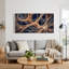 Art mural sur toile brun et bleu-133893056