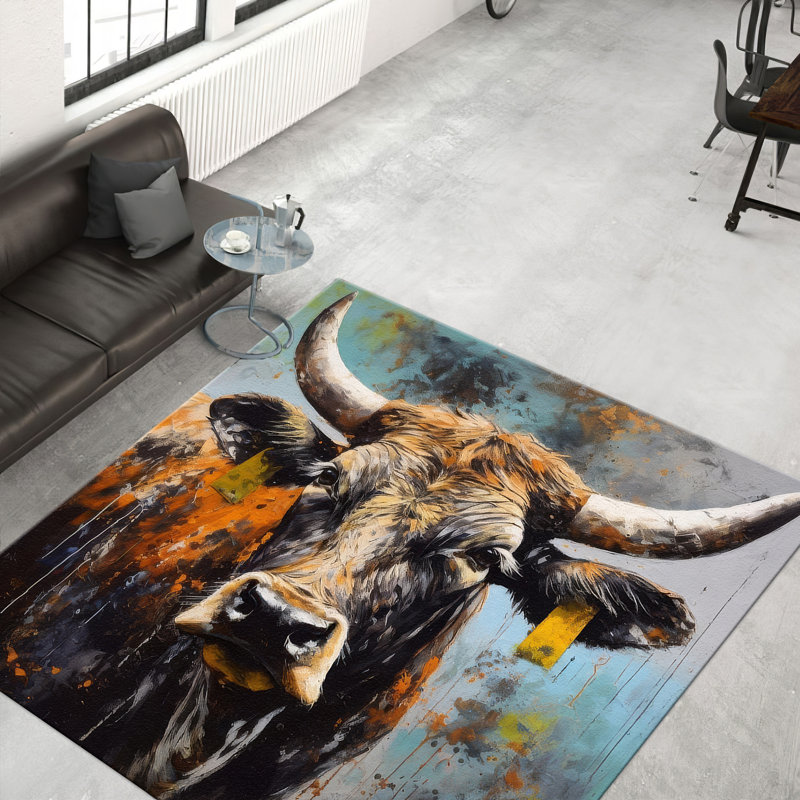 Chic Floral Printed Rug with Soft Pile Ideal for Any Room in the House Featuring an Intricate Design that Enhances Decor