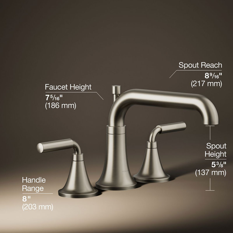 Tone Bath Faucet Trim With Diverter Spout, Vibrant Brushed Nickel