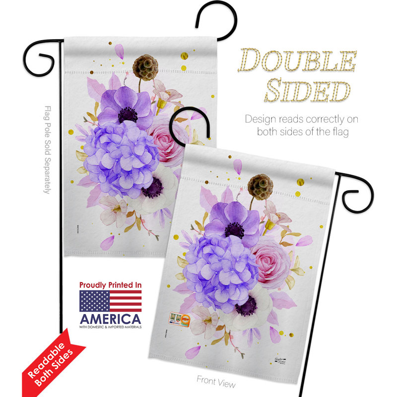 Double Sided 18.5 in. H x 13 in. W Polyester Garden flag