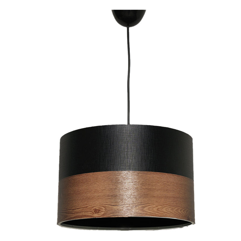Luminaire suspendu cylindrique à 1 lumière