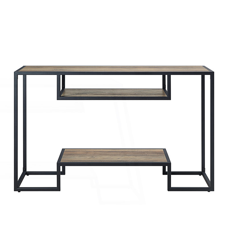 Console avec 2 tablettes de rangement, table d'entrée