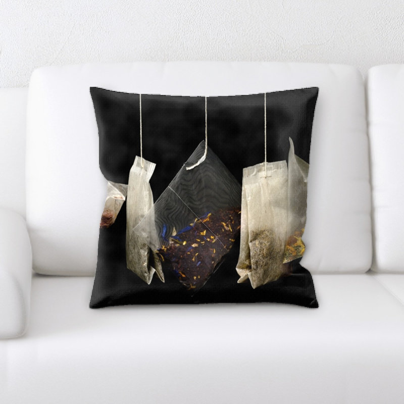 Tea Microsuede Reversible Throw Pillow