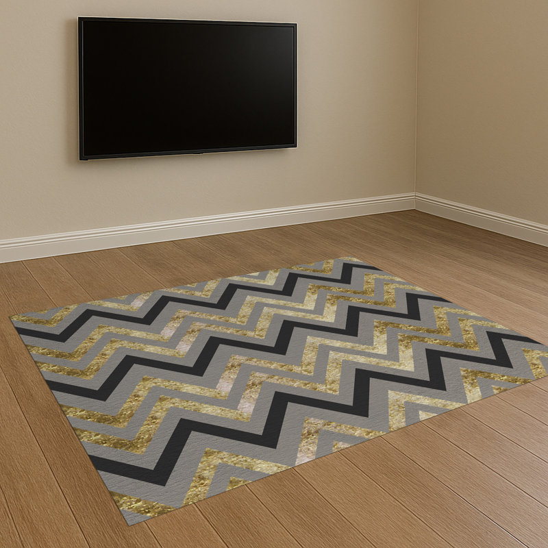 Geometric Area Rug, Runner 70 x 140 cm