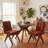 Tufted Linen Upholstered Dining Chair Armless Parsons Side Chair With Solid Wood Legs-2113272998