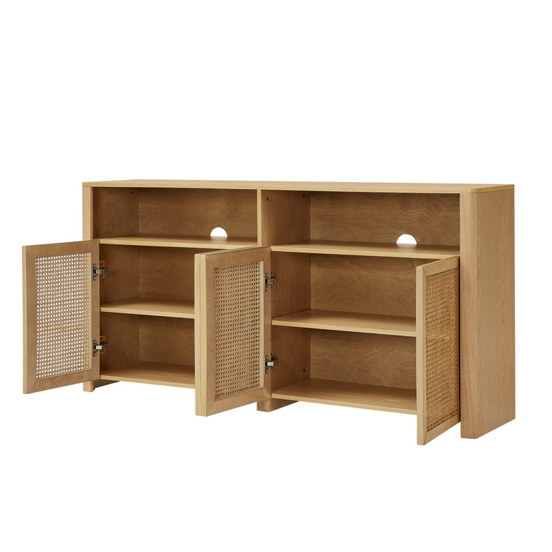 Armoire buffet 63 po Mid-Century, Naturel