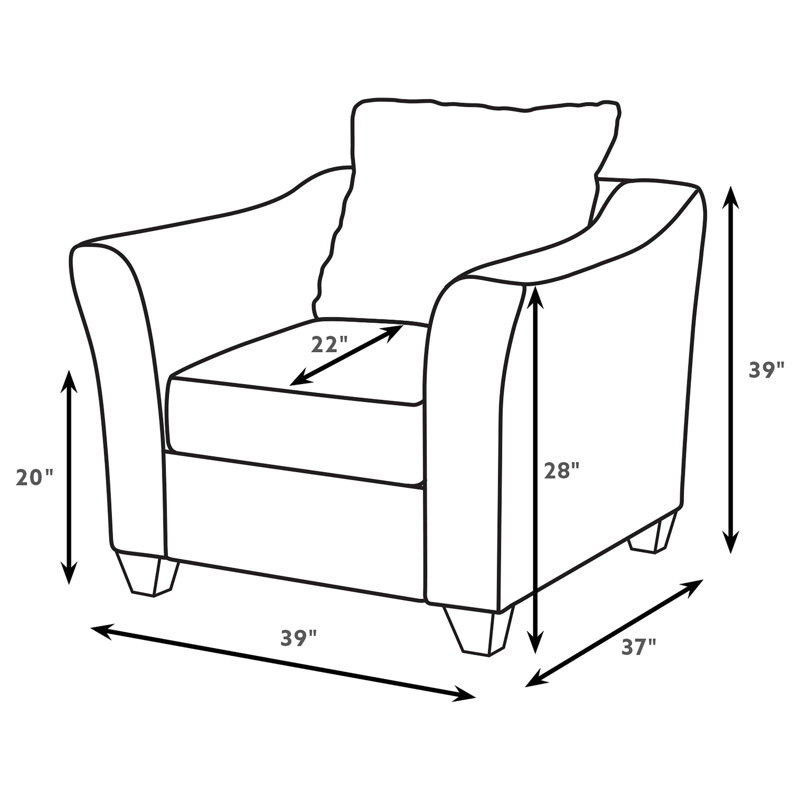 Fauteuil d'appoint Gottberg, Tissu gris brume, Noir