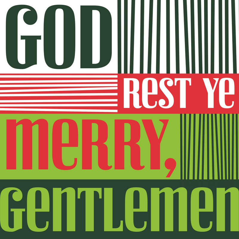 God Rest Ye Merry Gentleman - Wrapped Canvas Print, 30cm H x 30cm W x 3.8cm D