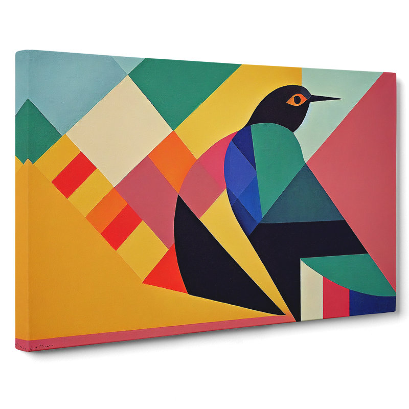 Riveting Abstract Bird - Wrapped Canvas, 35cm H x 50cm W x 3cm D