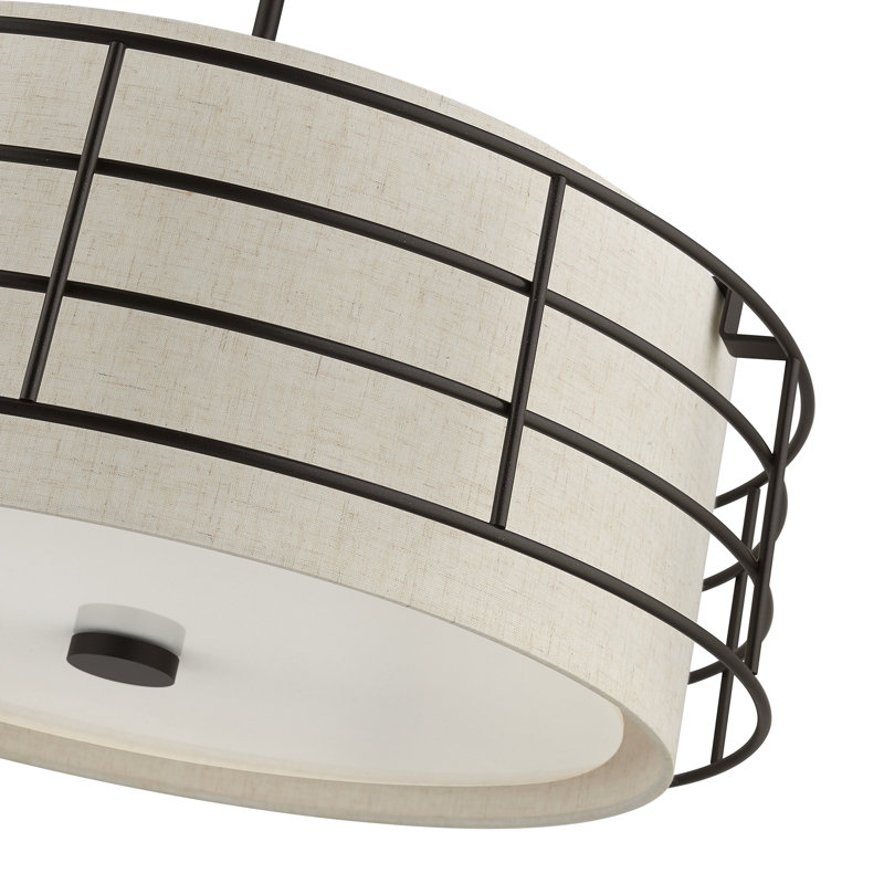 Niobrara 5 - Light Dimmable Drum Chandelier, English Bronze
